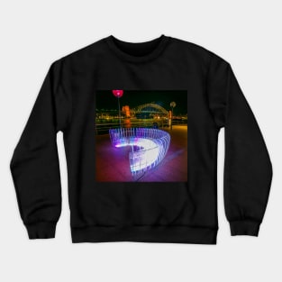 Light Bench, Vivid Sydney Festival, Sydney, NSW, Australia Crewneck Sweatshirt